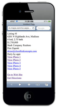 CCText Driving Directions